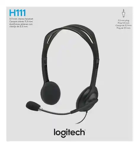 Diadema Logitech H111 - 3,5mm - Plug Stereo - Microfono