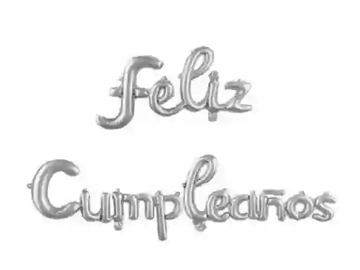Mafejlogisticas Globo Feliz Cumpleaños Plateado