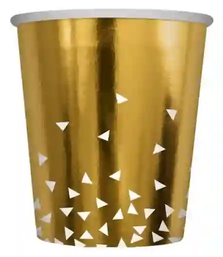 Vasos X 8 Dorado