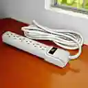 Regleta Eléctrica 6 Tomas Con Cable De 3 m