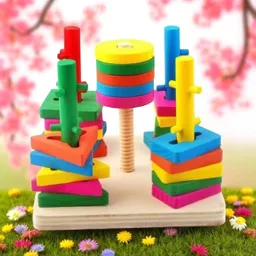 Juguete Juego De Madera Para Clasificar Y Enhebrar Para Niños De +3 Años