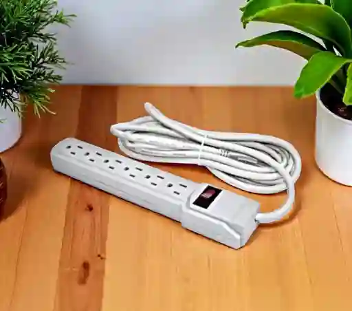 Regleta Eléctrica 6 Tomas Con Cable De 5 m