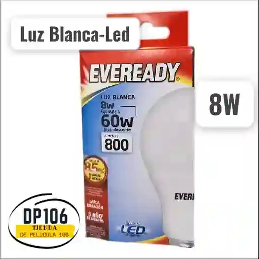Bombillo Luz Blanca Led 8w