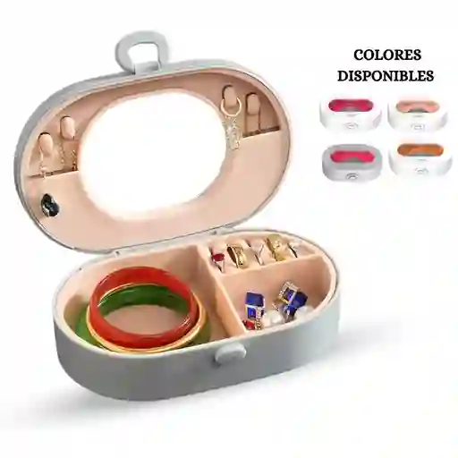 Mini Joyero De Lujo Organizador De Joyas Moño Con Espejo