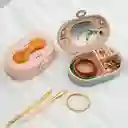 Mini Joyero De Lujo Organizador De Joyas Moño Con Espejo