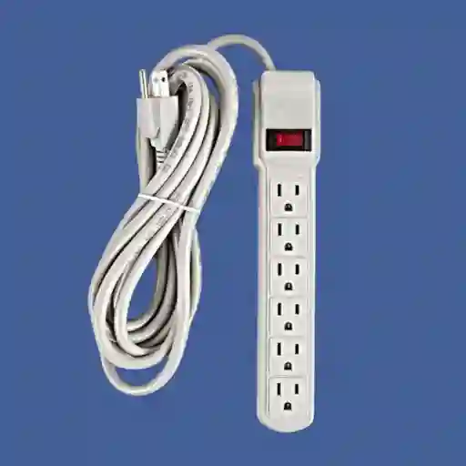 Regleta Eléctrica 6 Tomas Con Cable De 3 m