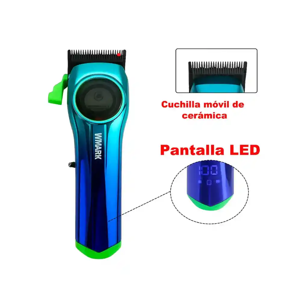 Kit Maquina Profesional Wmark Ng-9009azul