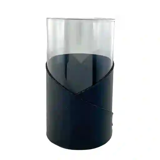 Florero Concepts Monocromia 11x20x11cm Blanco Negro Vidrio