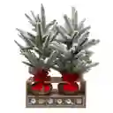 Set De Duo Mini Árboles Decorativos De Navidad