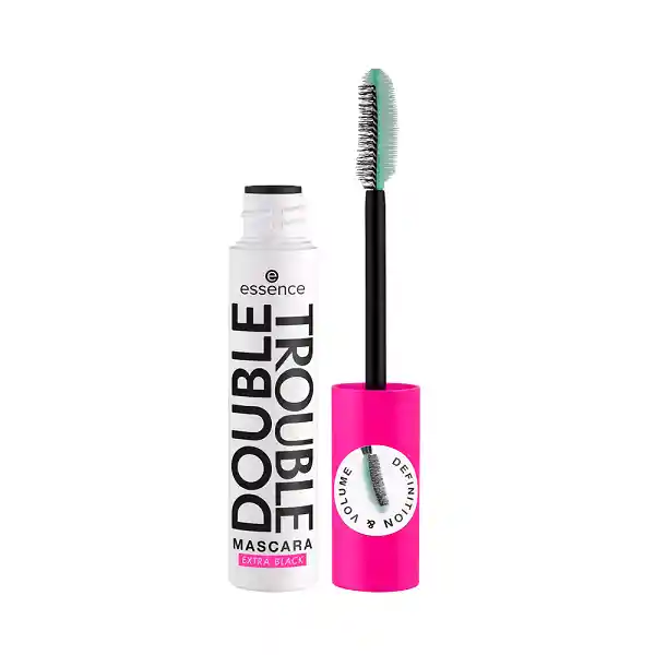 Pestañina Essence Double Trouble Voluminizadora Extra Negra 12ml