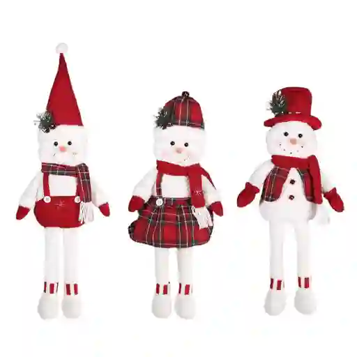 Juego De Muñecos De Nieve Navideños Para Sentar 3 Unidades