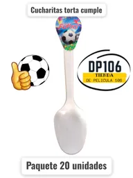 Cuchara De Torta Futbol 20 Und Cucharita Gol