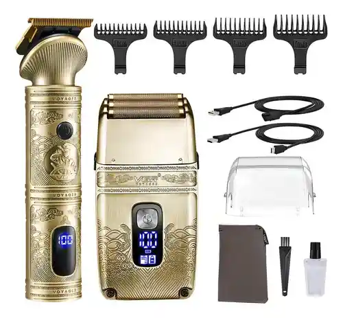 Combo Patillera + Maquina De Afeitar Shaver Vgr - 649
