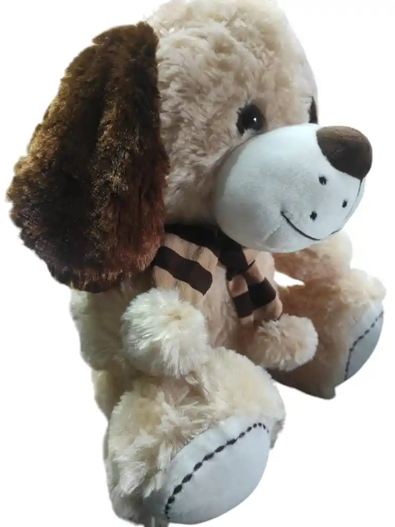 Peluche Perro Café Perrito Bufanda De 35 Cm Grande