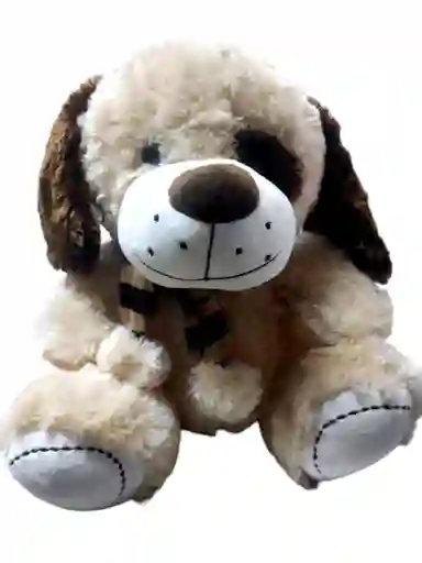 Peluche Perro Café Perrito Bufanda De 35 Cm Grande