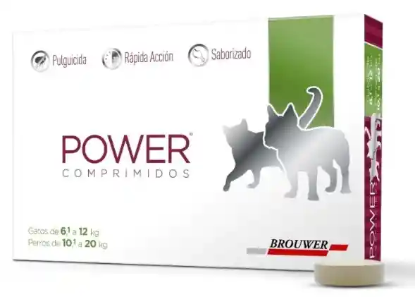 Antipulgas Power Para Perros (10-20 Kg) Y Gatos (6-12 Kg) X 1 Tableta