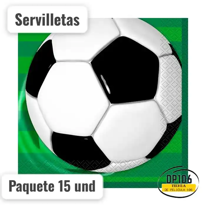 Servilletas De Futbol 15 Und Gol