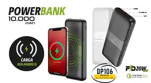 Power Bank Inalambrica 10000 Mah Quick Charge 3.0
