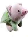 Peluche De Cerdito Con Gorrito De Rana De 25 Cm