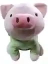 Peluche De Cerdito Con Gorrito De Rana De 25 Cm