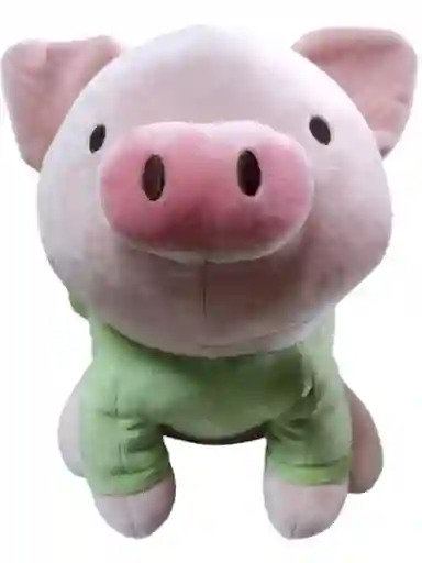 Peluche De Cerdito Con Gorrito De Rana De 25 Cm