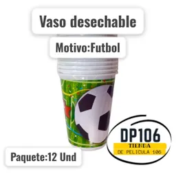 Vaso Desechable Futbol 12 Und Gol