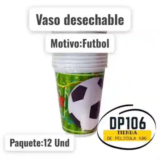 Vaso Desechable Futbol 12 Und Gol