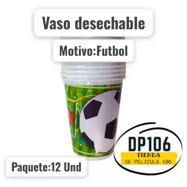 Vaso Desechable Futbol 12 Und Gol