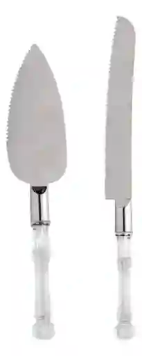Cuchillo Y Espátula Acero Inoxidable Mango Acrílico