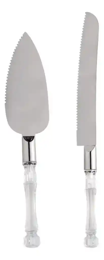 Cuchillo Y Espátula Acero Inoxidable Mango Acrílico