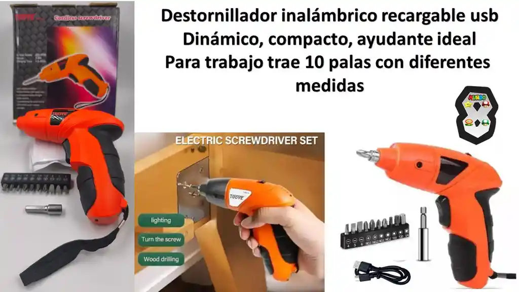 Destornillador Electrico Recargable