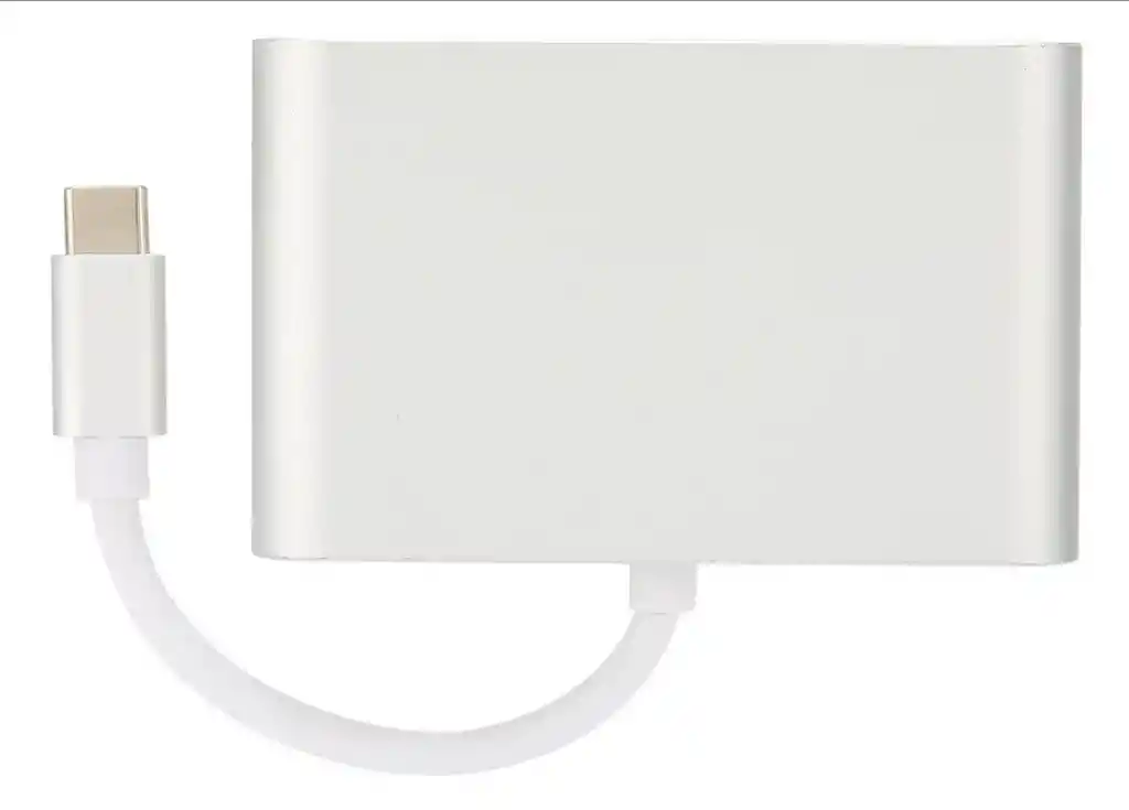 Hub Tipo C A Vga+adaptador 3 En 1 De Aleación De Aluminio