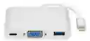 Hub Tipo C A Vga+adaptador 3 En 1 De Aleación De Aluminio