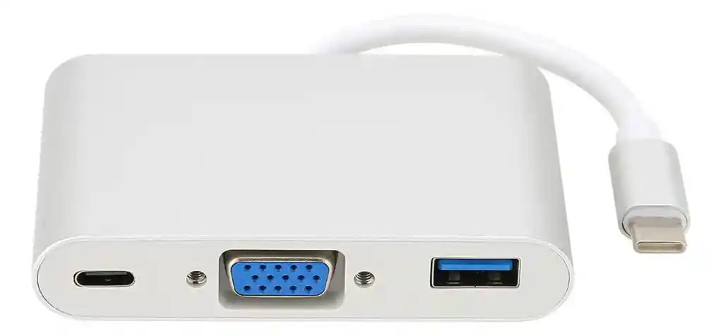 Hub Tipo C A Vga+adaptador 3 En 1 De Aleación De Aluminio