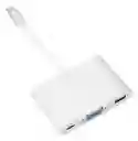 Hub Tipo C A Vga+adaptador 3 En 1 De Aleación De Aluminio