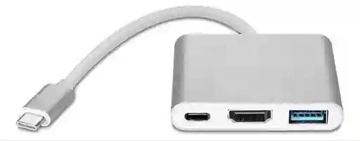 Cable Adaptador Usb-c Hdmi Usb 3.1 Pd Tipo C 3 En 1 Compatible Macbook