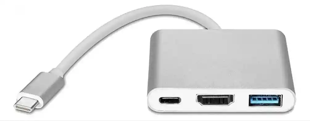 Cable Adaptador Usb-c Hdmi Usb 3.1 Pd Tipo C 3 En 1 Compatible Macbook