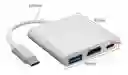 Cable Adaptador Usb-c Hdmi Usb 3.1 Pd Tipo C 3 En 1 Compatible Macbook