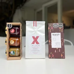 Kit Ensamblaje Fino, Mermeladas Y Barra De Chocolate - Regalo