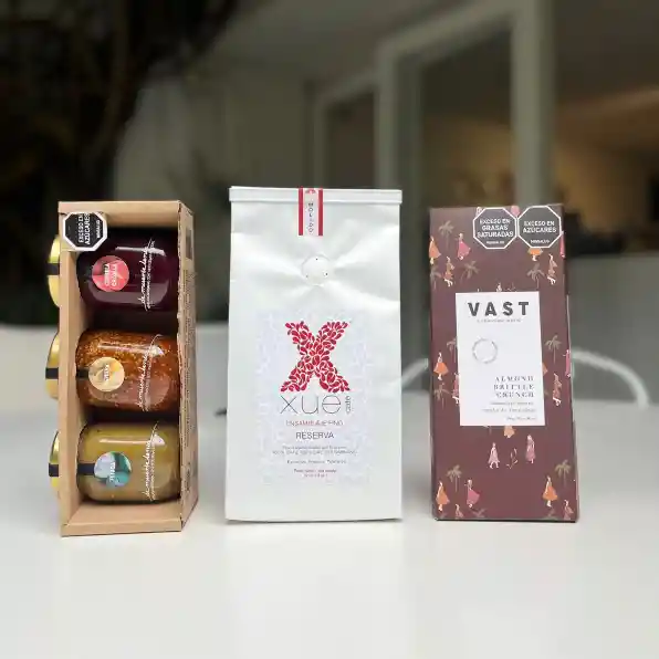Kit Ensamblaje Fino, Mermeladas Y Barra De Chocolate - Regalo