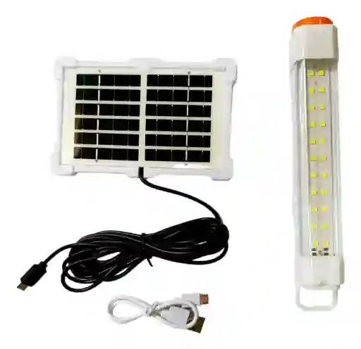 Lampara Linterna Led Recargable Con Panel Solar