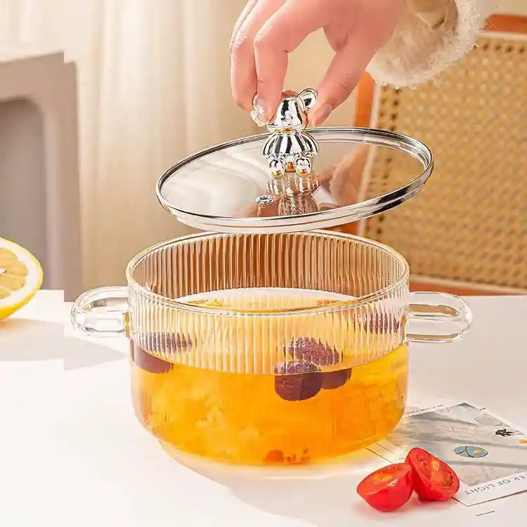 Olla En Vidrio Con Tapa De Osito 1.5 Litros