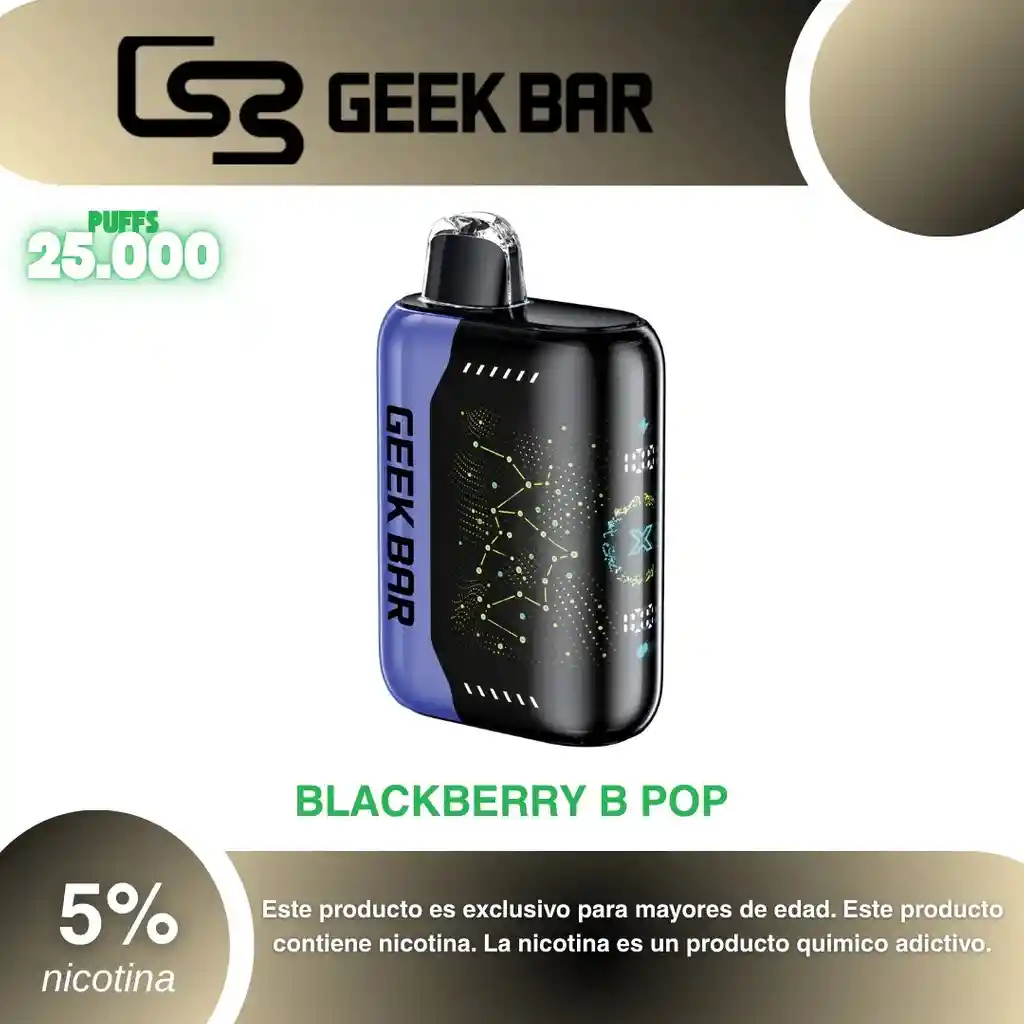 Vape Geek Bar Pulse X 25.000 Pufs, Blackberry B-pop 5%