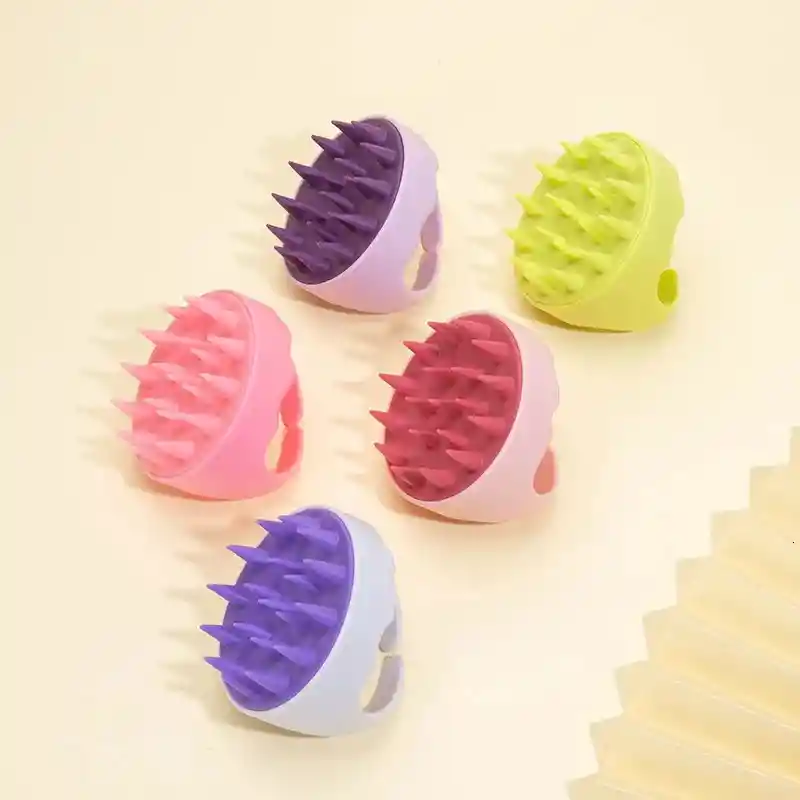 Cepillo Masajeador Capilar De Silicona Para Cabello Cuero Cabelludo