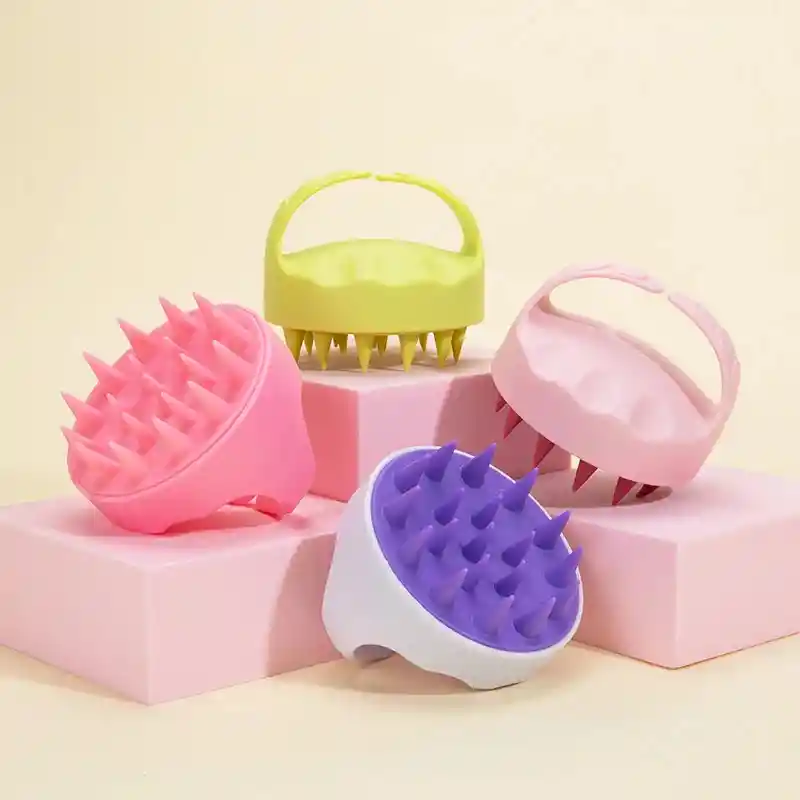 Cepillo Masajeador Capilar De Silicona Para Cabello Cuero Cabelludo