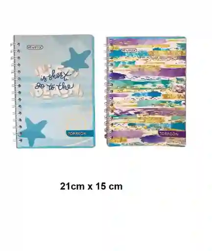 Cuaderno Argollado Pequeño 100 Hojas Cuadriculado Para Mujer Diseños Surtidos