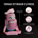 Termo Sttriker 2l Agua Bolso + Funda Maleta Motivacional Rosa