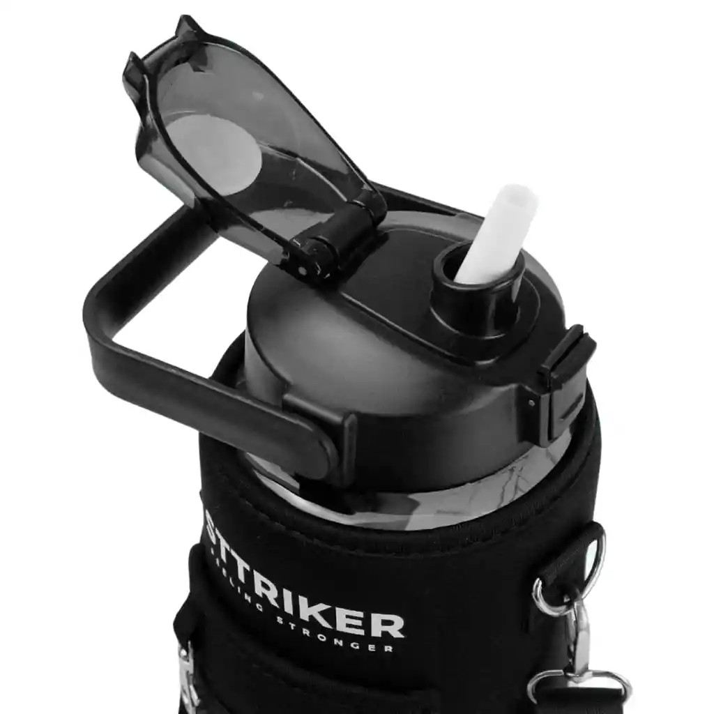 Termo Sttriker 2l Agua Bolso + Funda Maleta Motivacional Negro