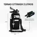 Termo Sttriker 2l Agua Bolso + Funda Maleta Motivacional Negro