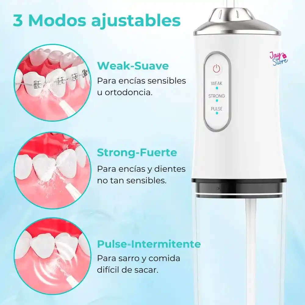 Irrigador Oral Recargable Limpieza Dental Cuidado Bucal Ipx7